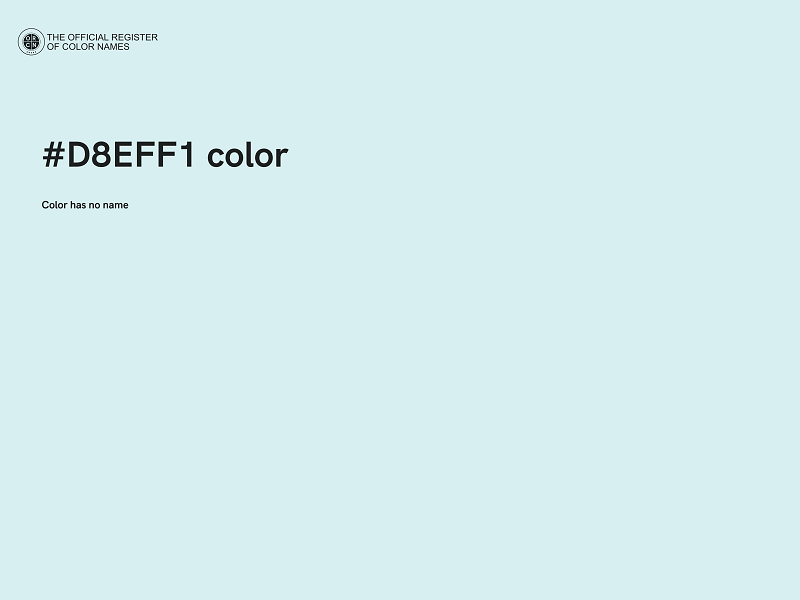 #D8EFF1 color image