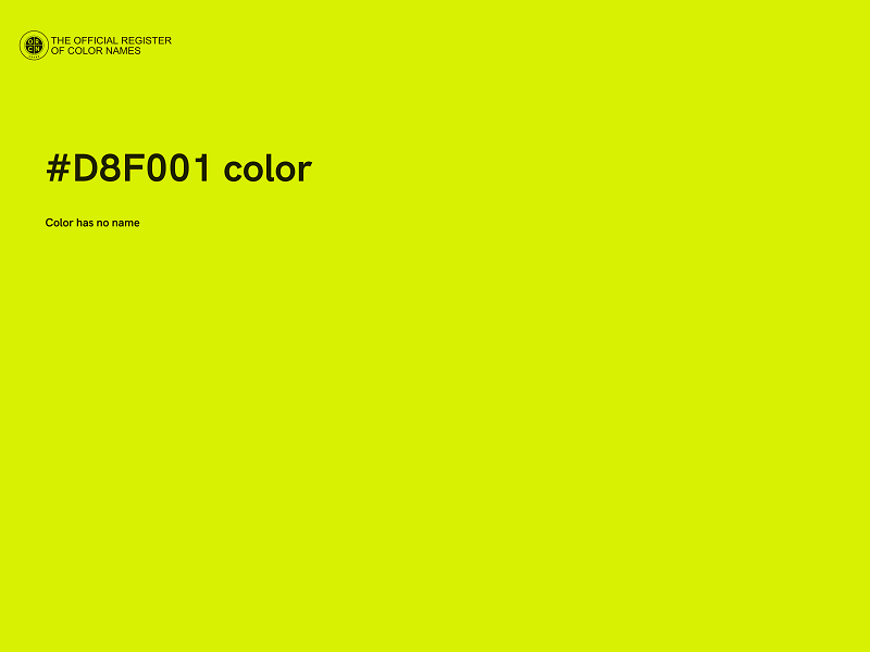 #D8F001 color image