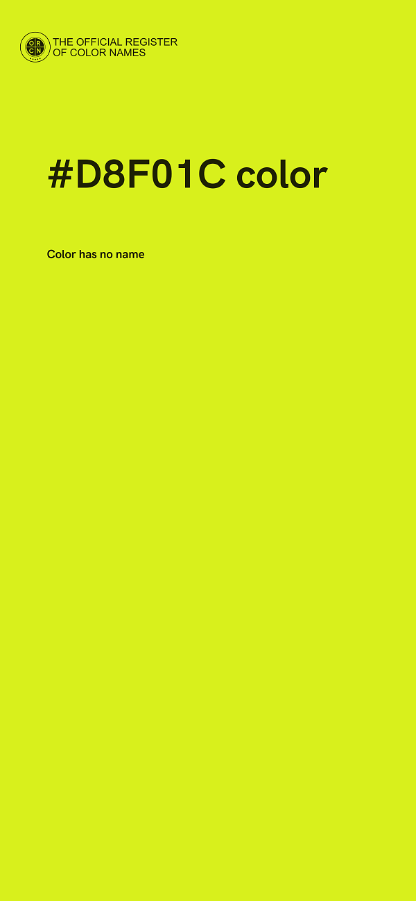 #D8F01C color image