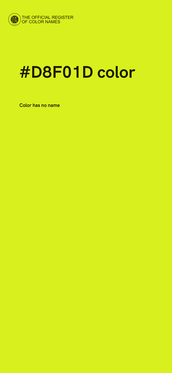 #D8F01D color image