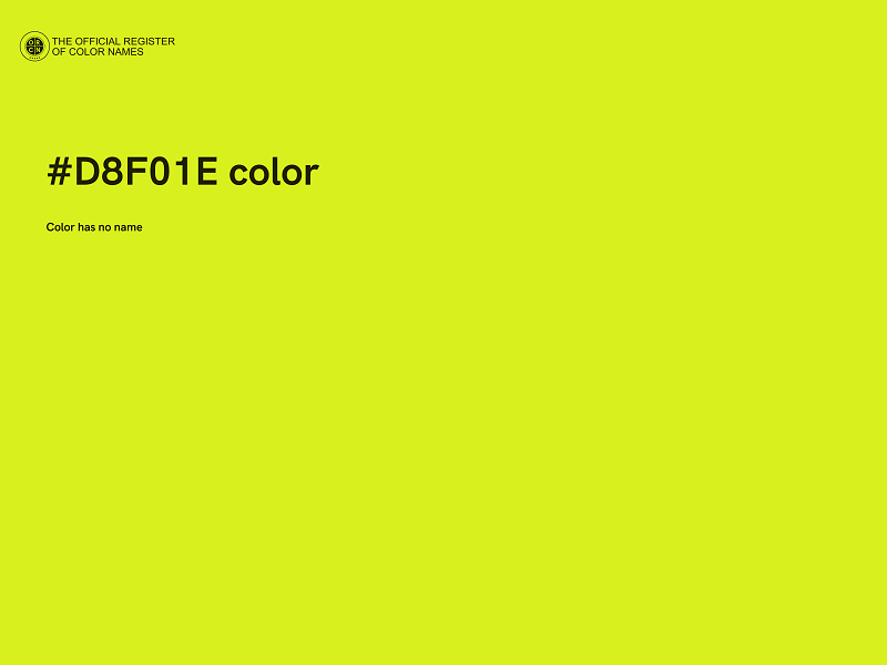 #D8F01E color image