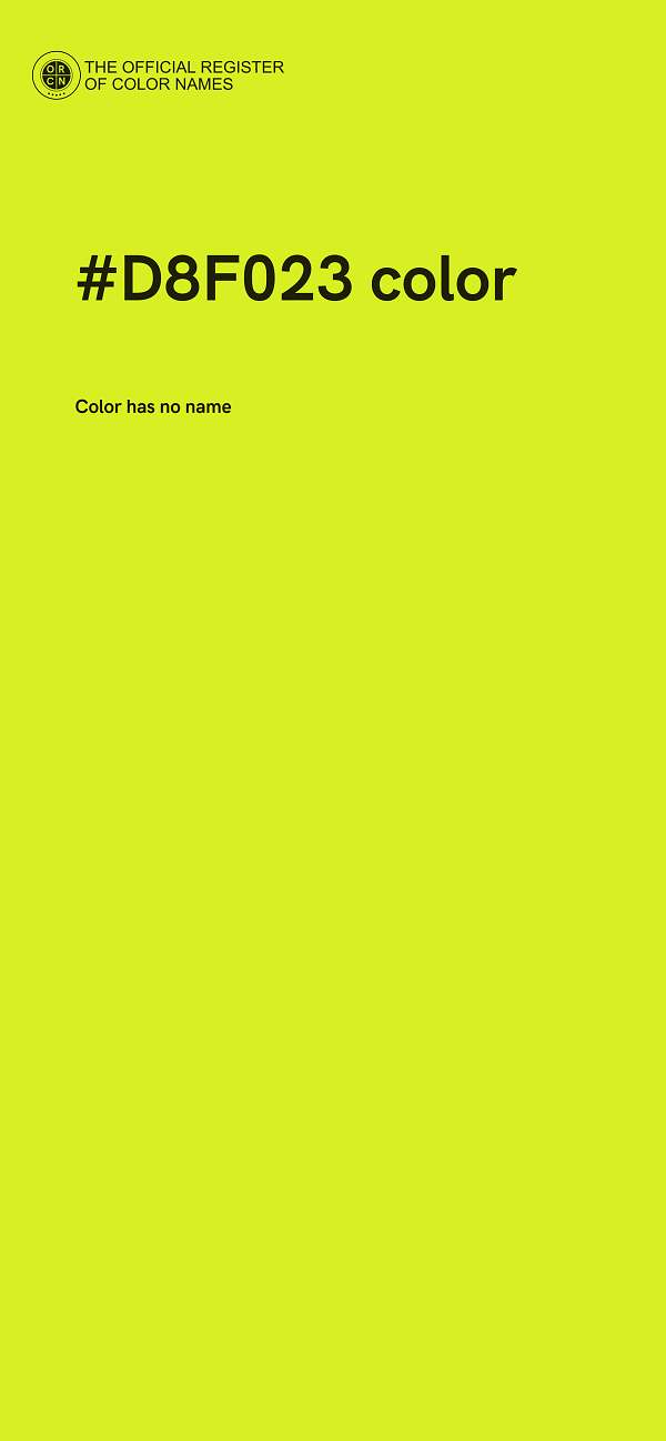 #D8F023 color image