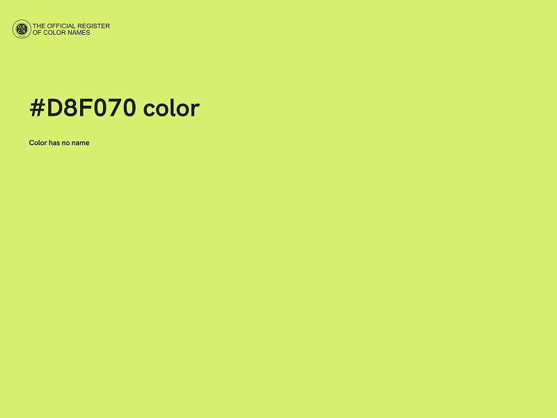 #D8F070 color image