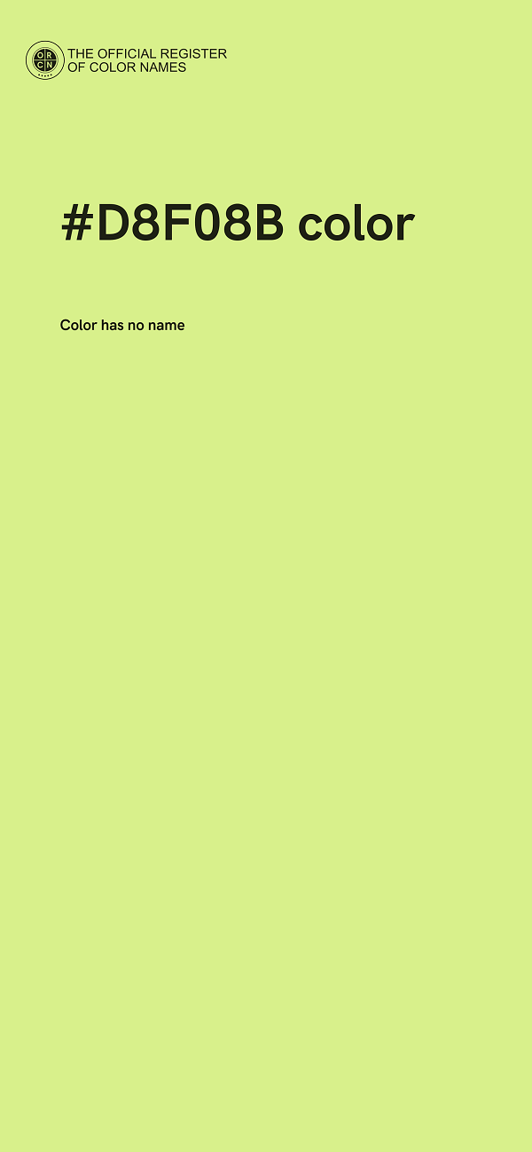 #D8F08B color image