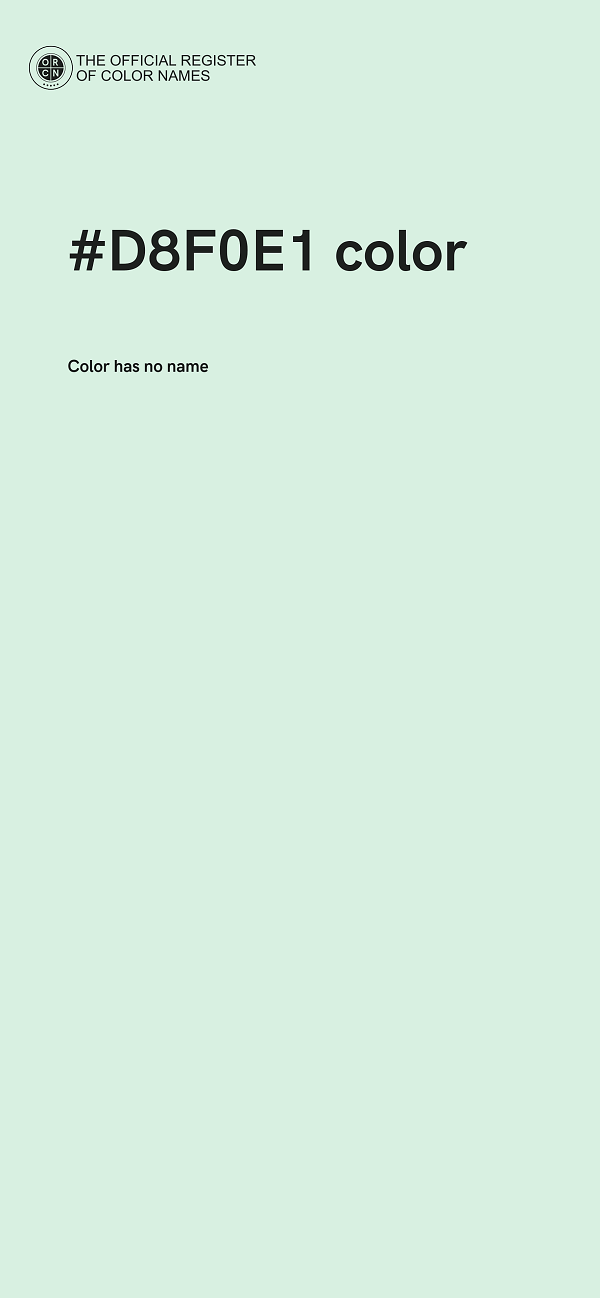 #D8F0E1 color image