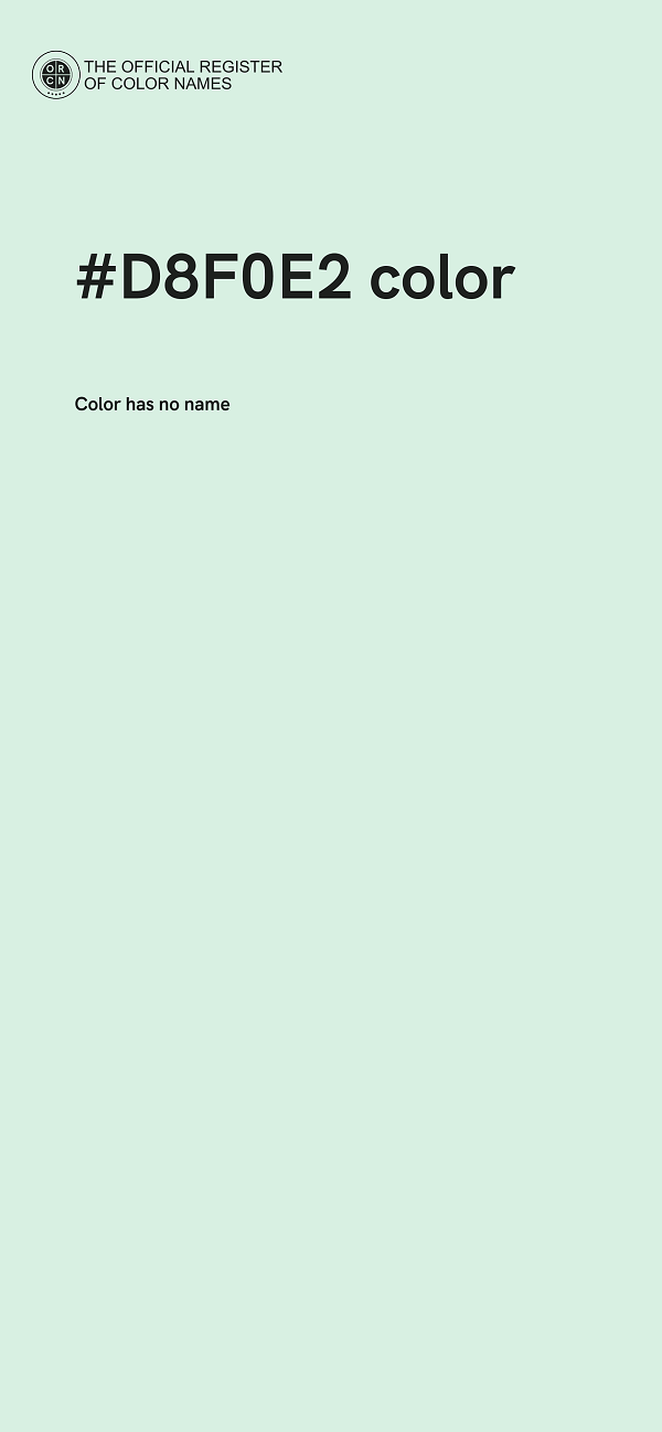 #D8F0E2 color image