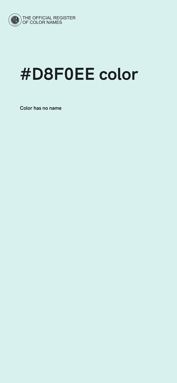 #D8F0EE color image
