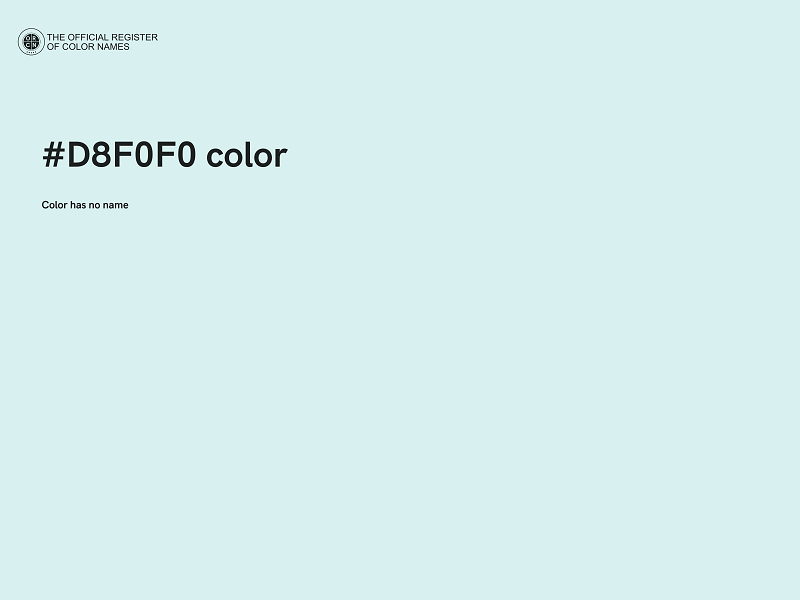 #D8F0F0 color image