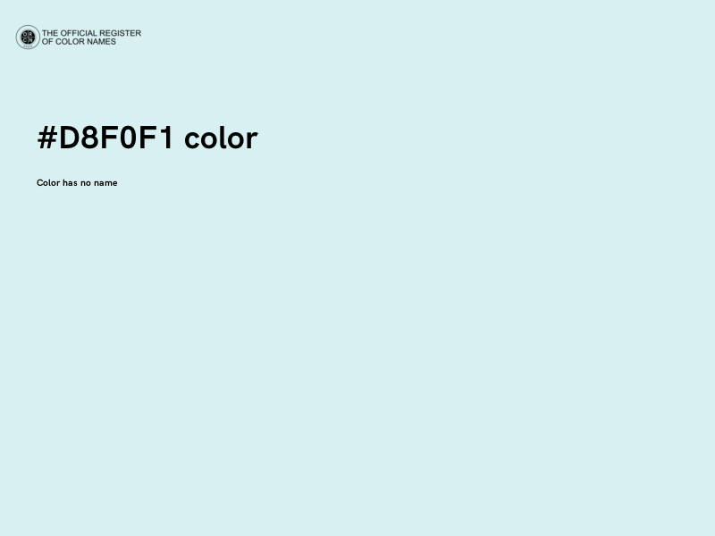 #D8F0F1 color image