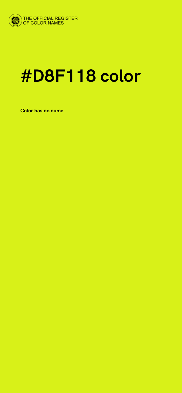 #D8F118 color image