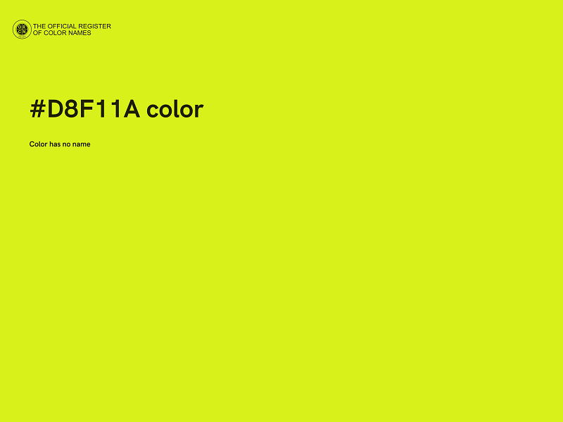 #D8F11A color image