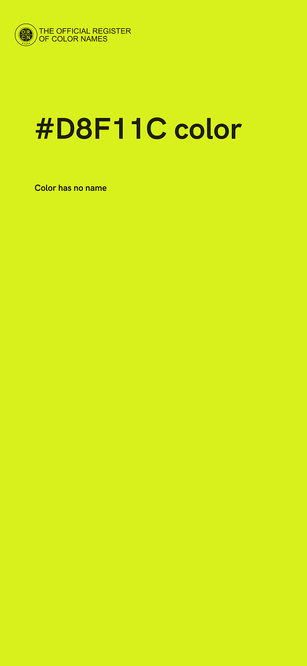 #D8F11C color image