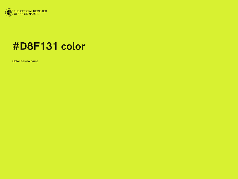 #D8F131 color image