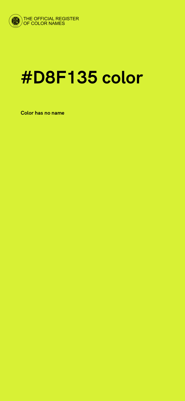 #D8F135 color image