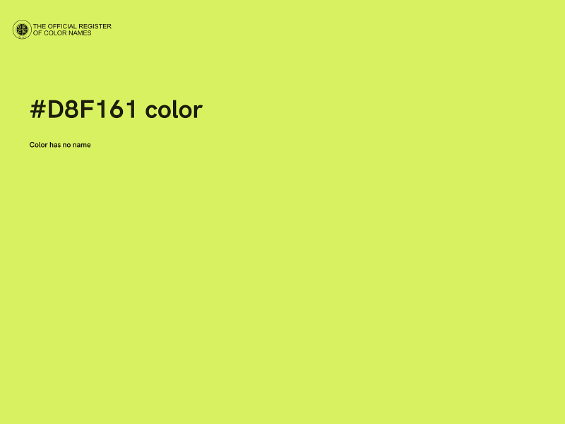 #D8F161 color image