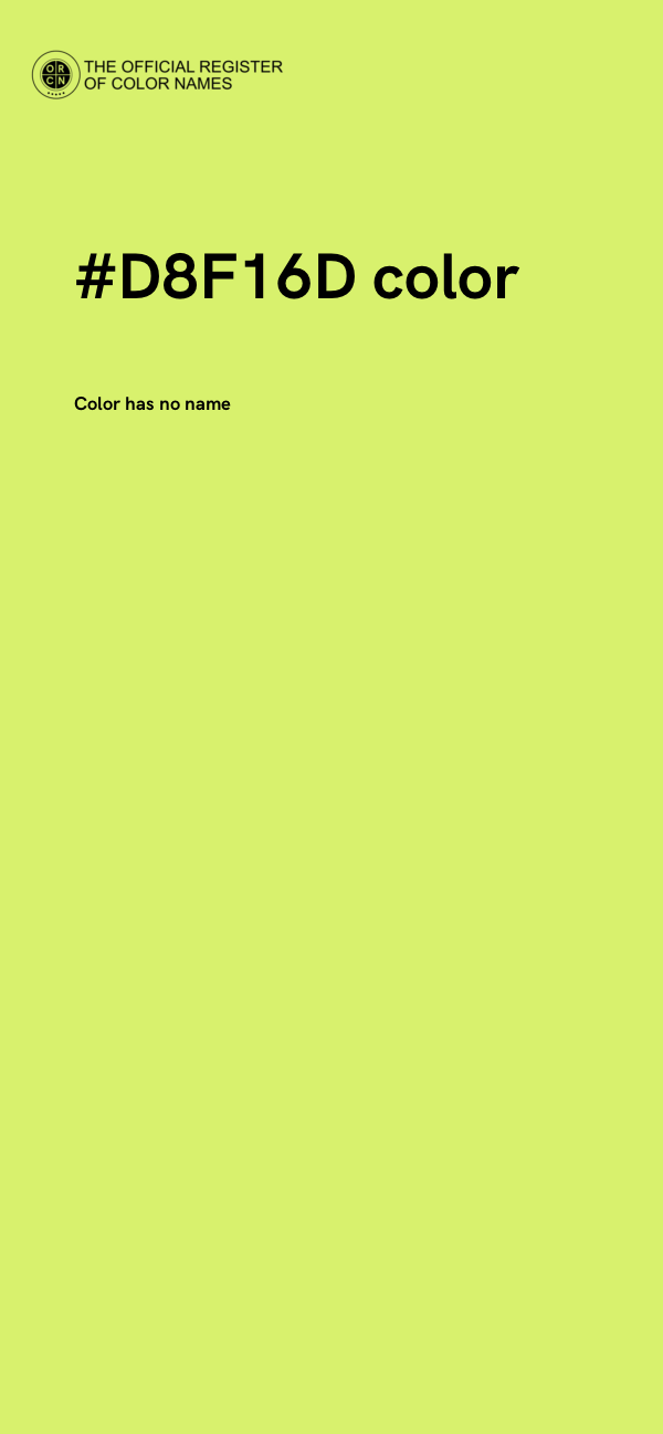 #D8F16D color image