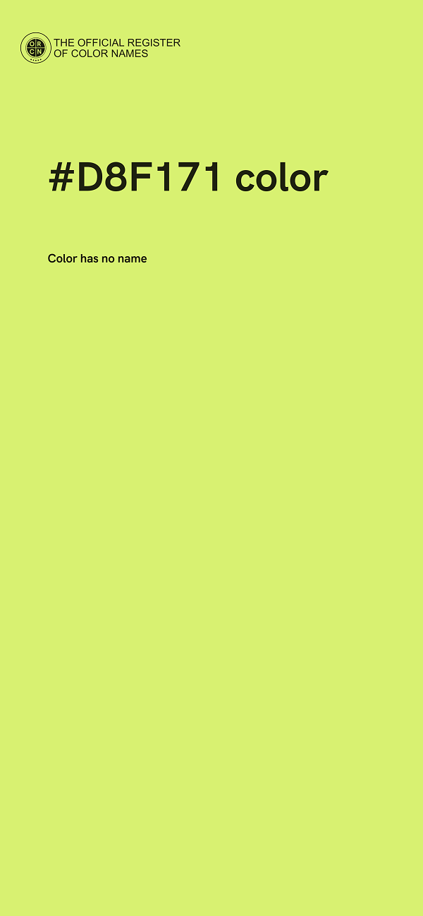 #D8F171 color image