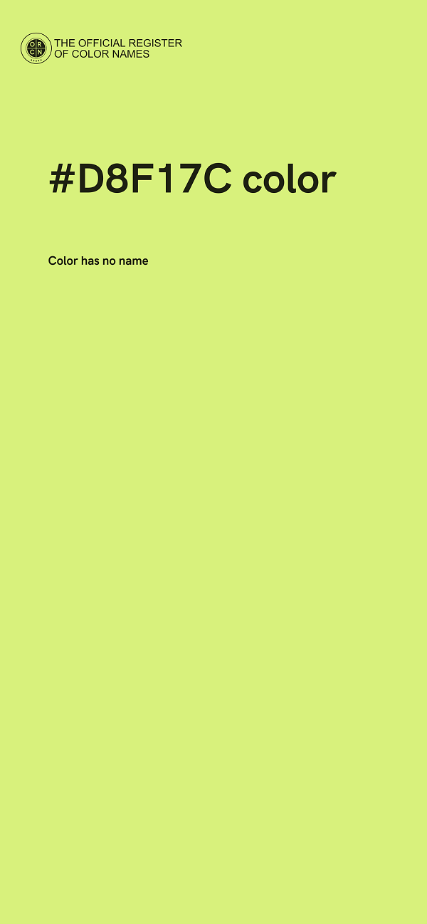 #D8F17C color image