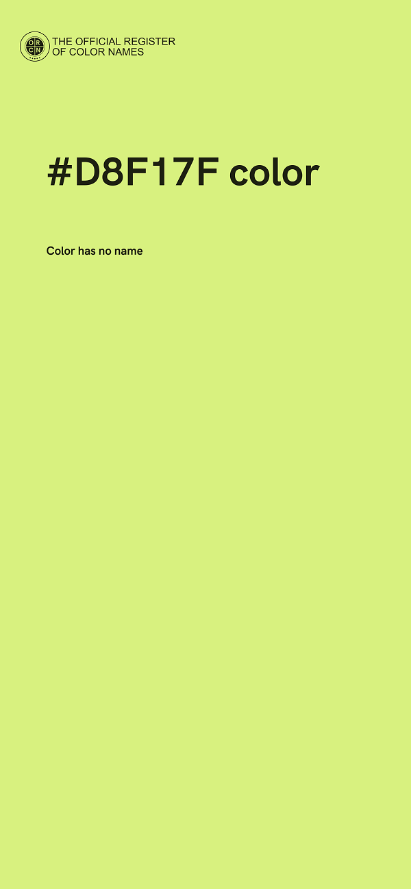 #D8F17F color image