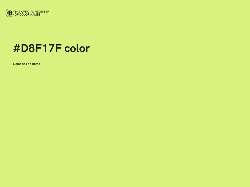 #D8F17F color image