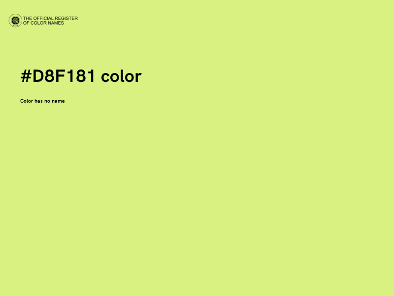 #D8F181 color image