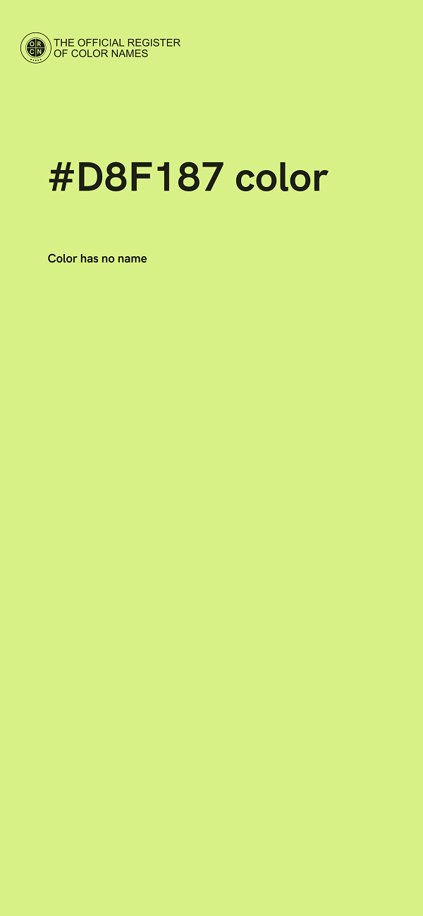 #D8F187 color image