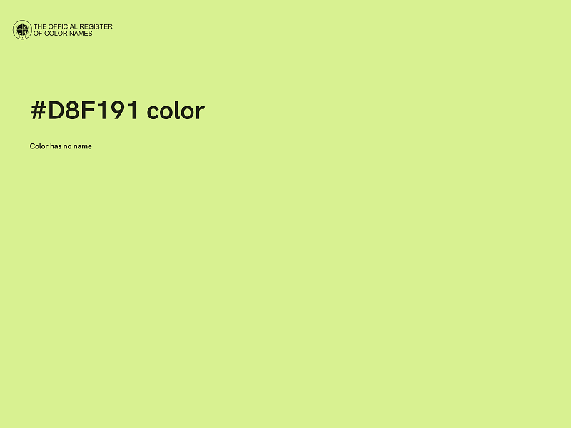 #D8F191 color image