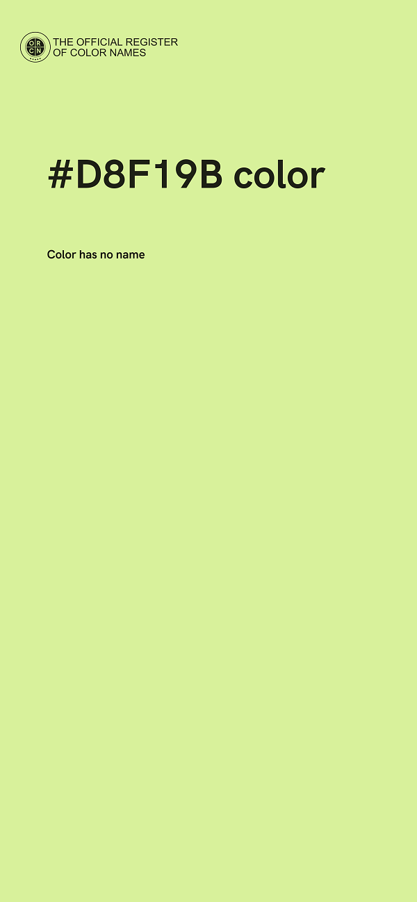 #D8F19B color image