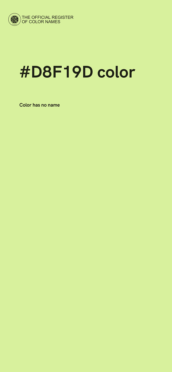 #D8F19D color image