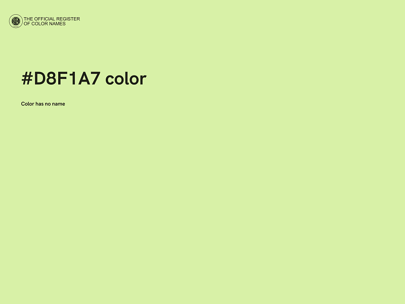 #D8F1A7 color image