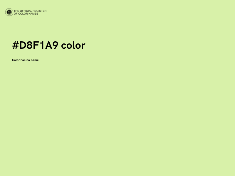 #D8F1A9 color image