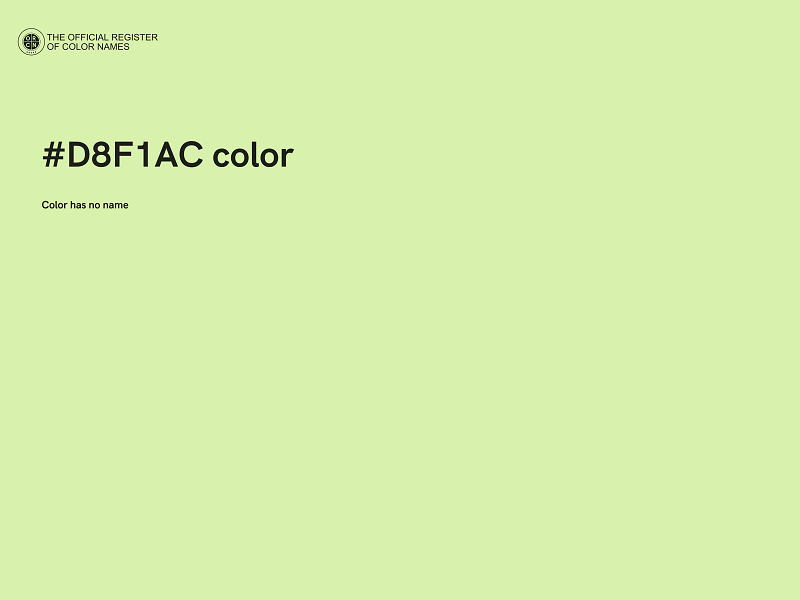 #D8F1AC color image