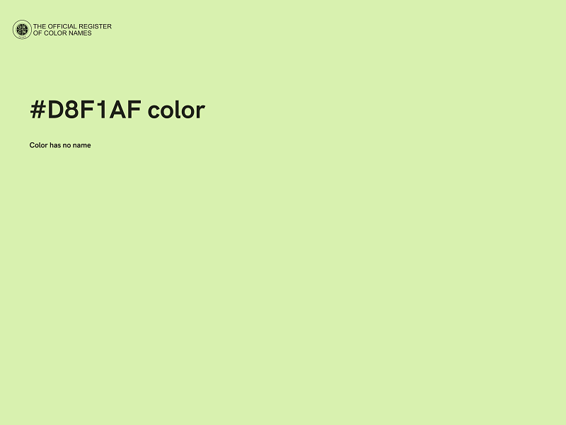 #D8F1AF color image