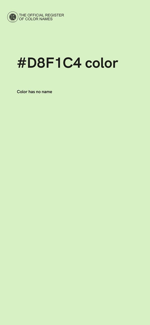 #D8F1C4 color image