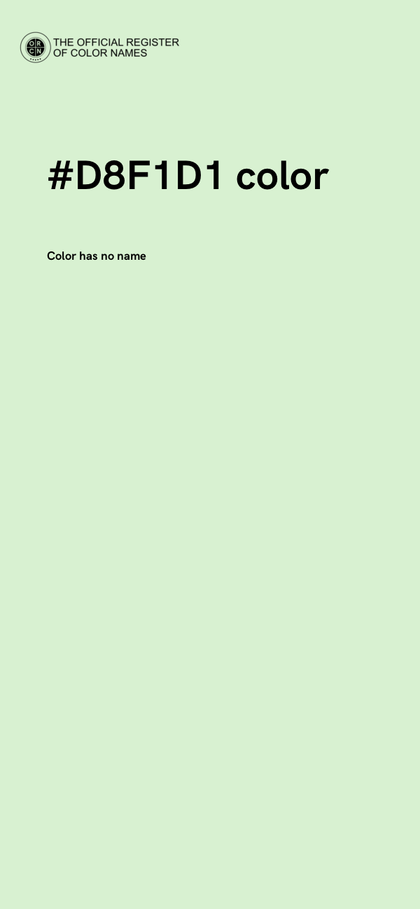 #D8F1D1 color image