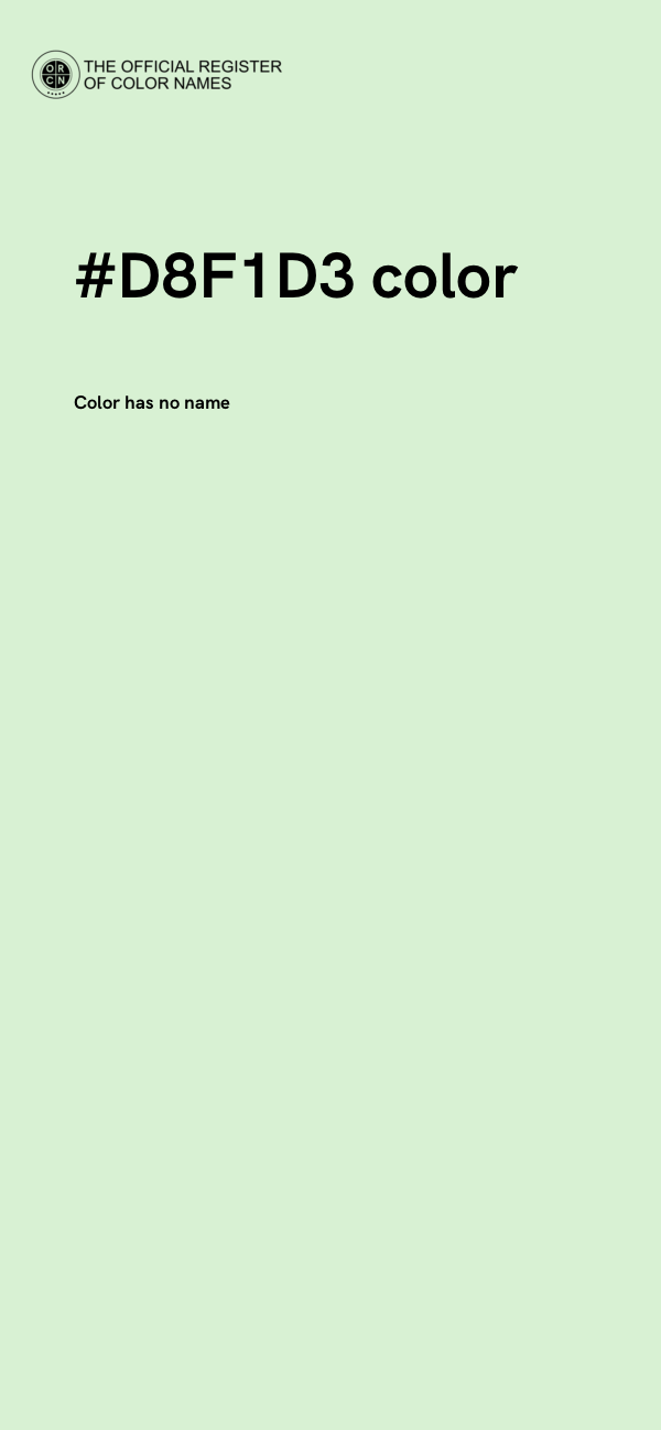 #D8F1D3 color image