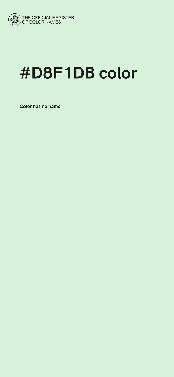 #D8F1DB color image