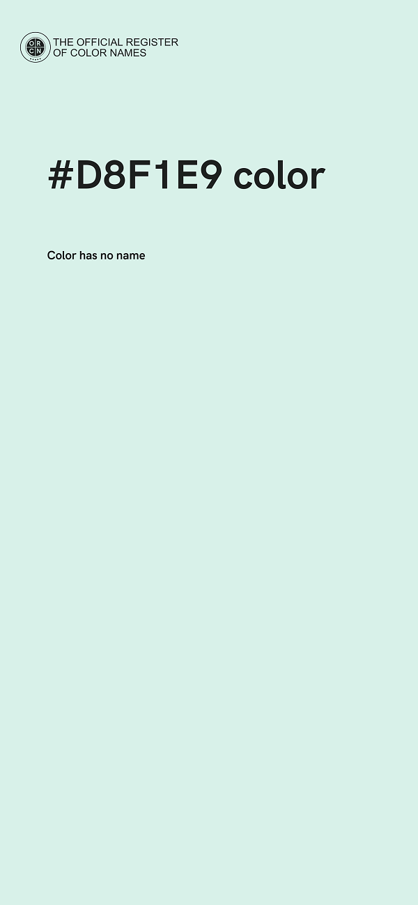#D8F1E9 color image