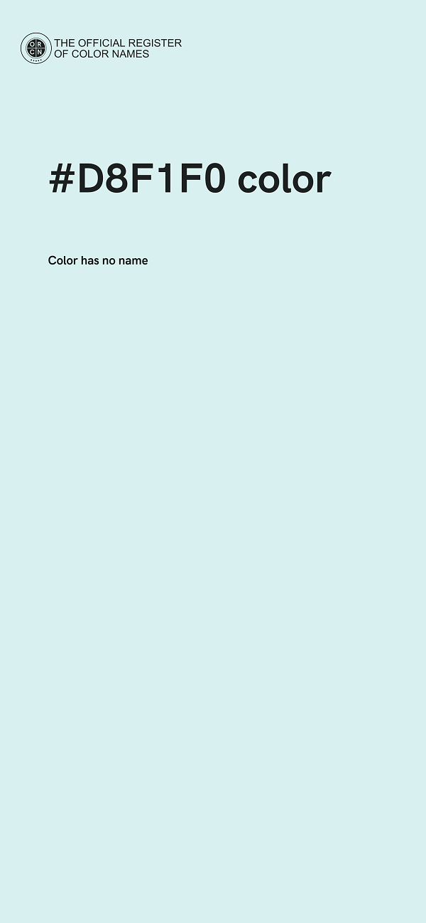 #D8F1F0 color image