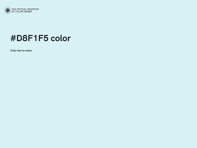 #D8F1F5 color image