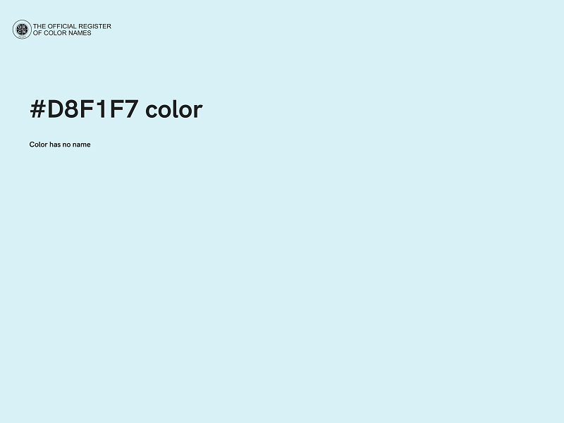 #D8F1F7 color image