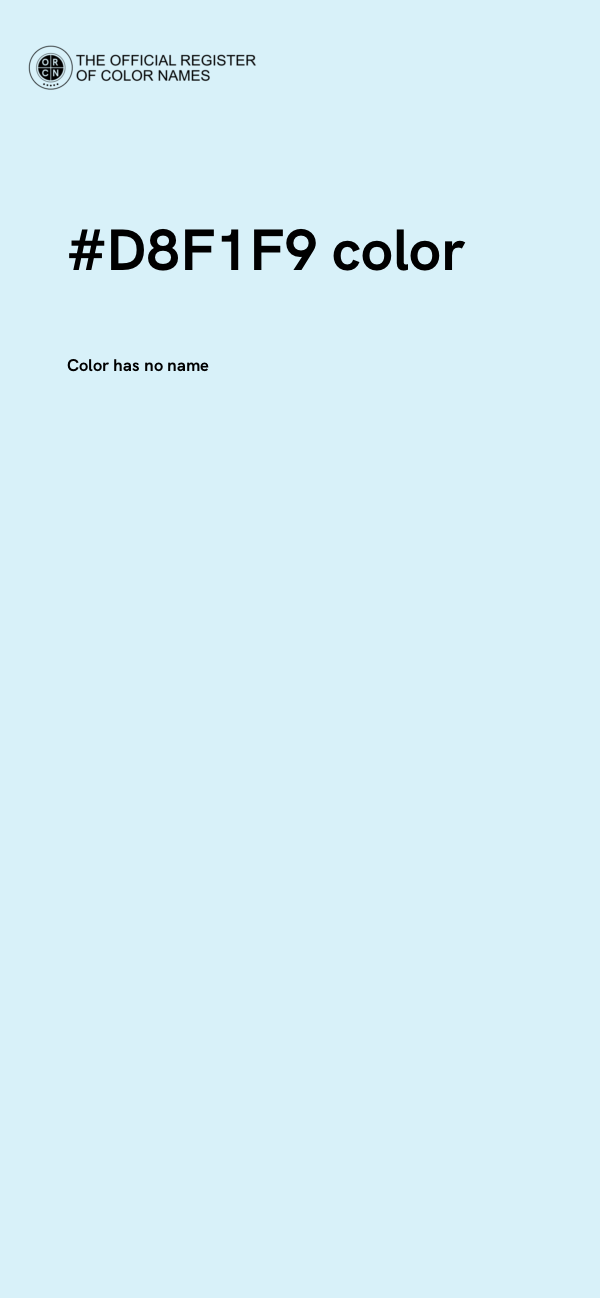 #D8F1F9 color image