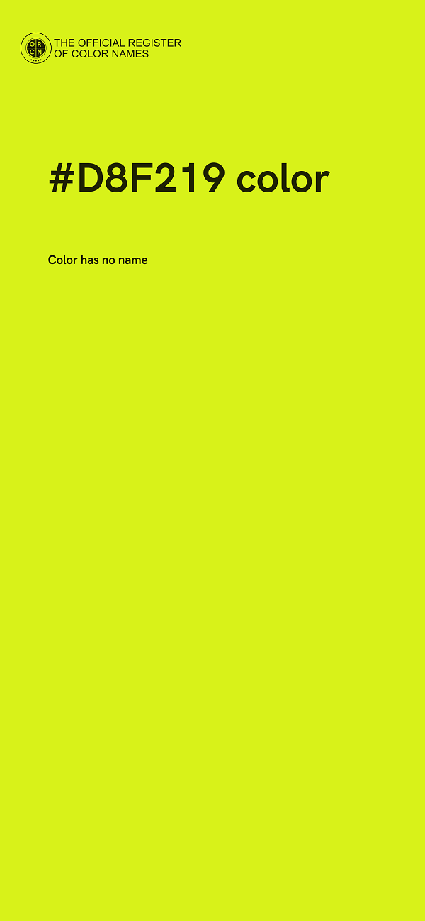 #D8F219 color image