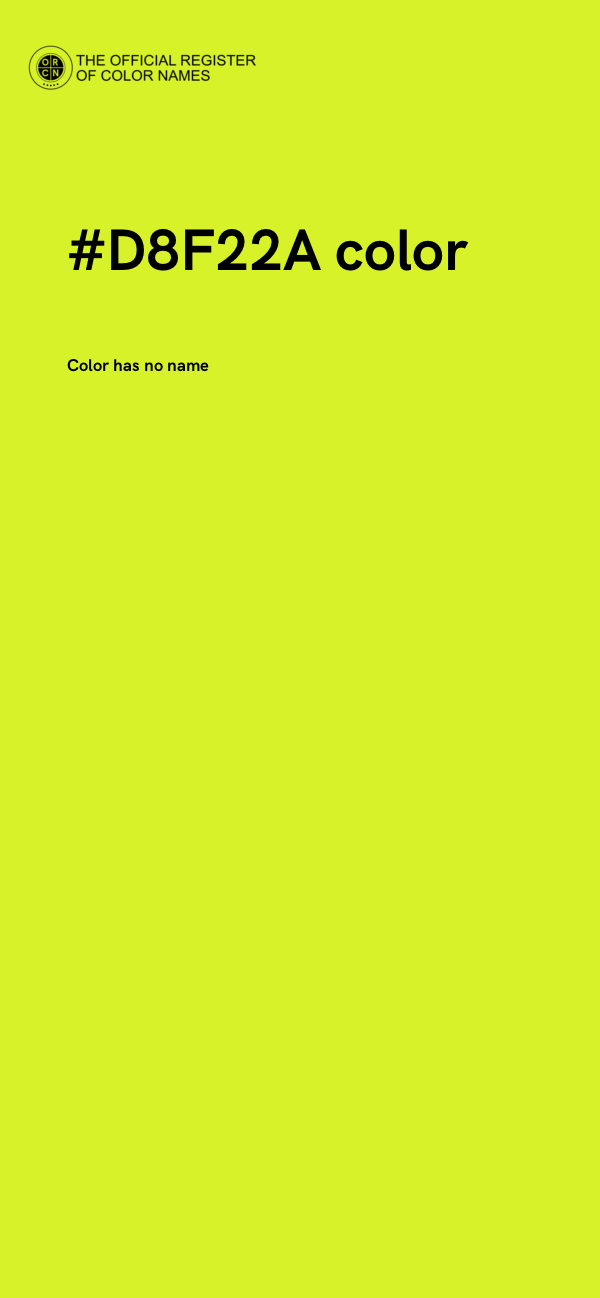 #D8F22A color image