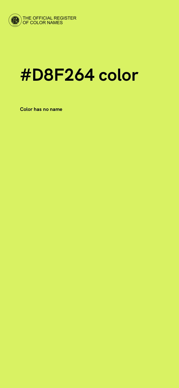 #D8F264 color image