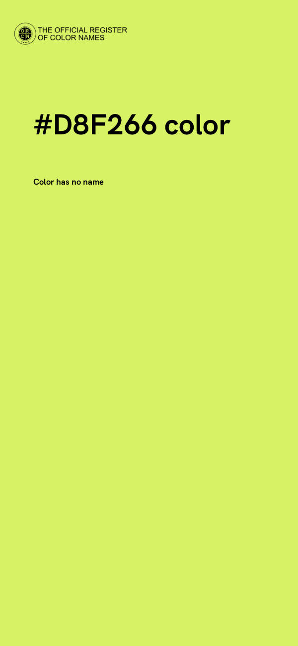 #D8F266 color image