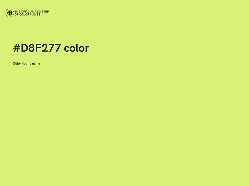 #D8F277 color image