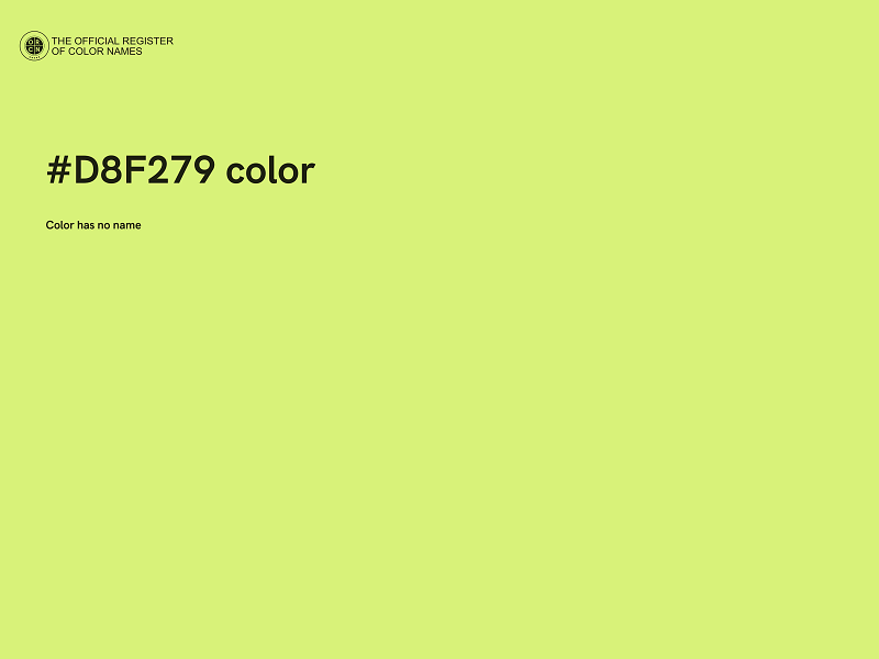 #D8F279 color image