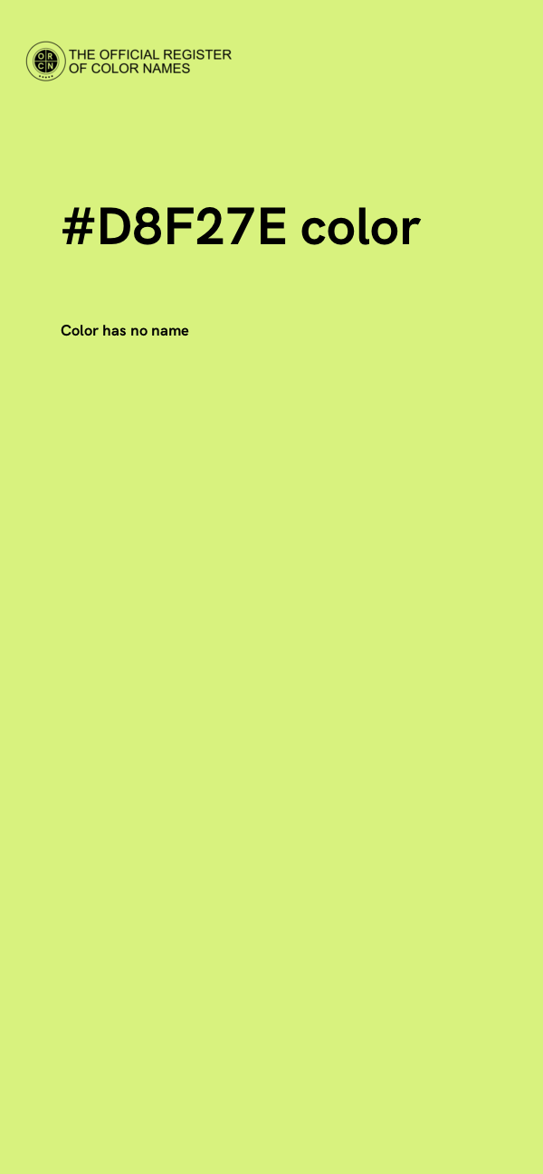 #D8F27E color image