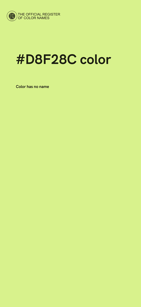 #D8F28C color image